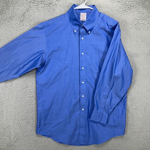 Brooks Brothers Supima Cotton Madison Dress Shirt Mens 16-32 Blue Button Down